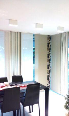 tenda a pannelli scorrevoli in lino, seta e velluto - arredamento mariano confezioni tende a verona
